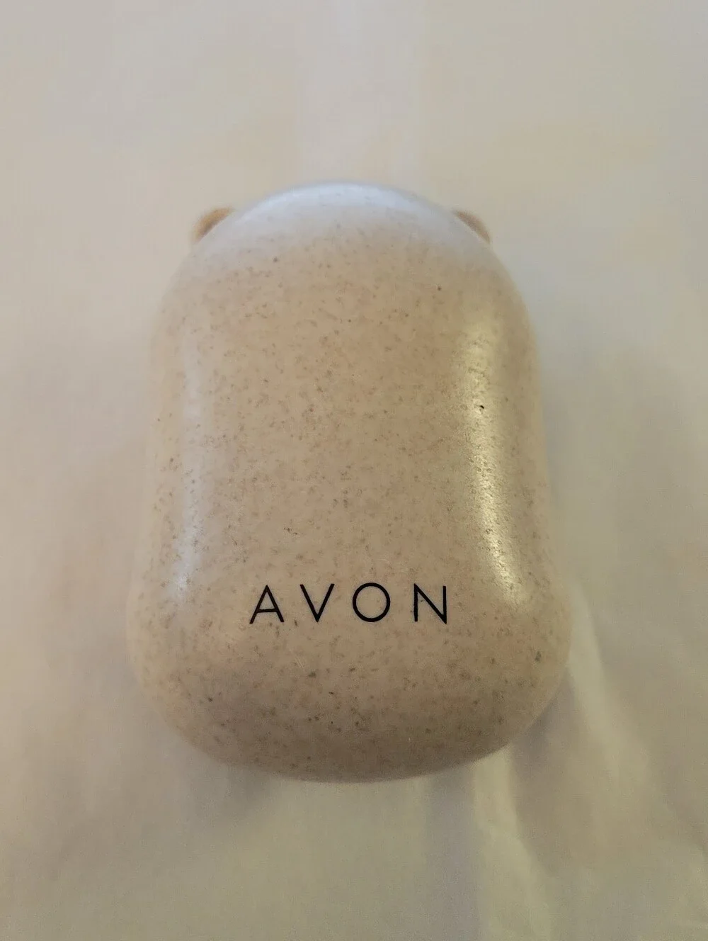 Avon Beige Speckled Portable Makeup Case